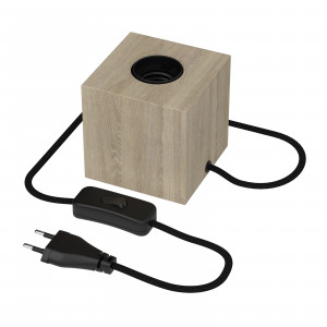 Lampe de table en bois avec douille E27 | Nostalux.fr