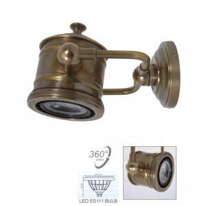 Spot mural Malibu bronze antique (31187) | Nostalux.fr