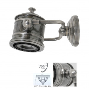 Spot mural Malibu argent (52226) | Nostalux.fr Spot mural Malibu argent (52226) | Nostalux.fr