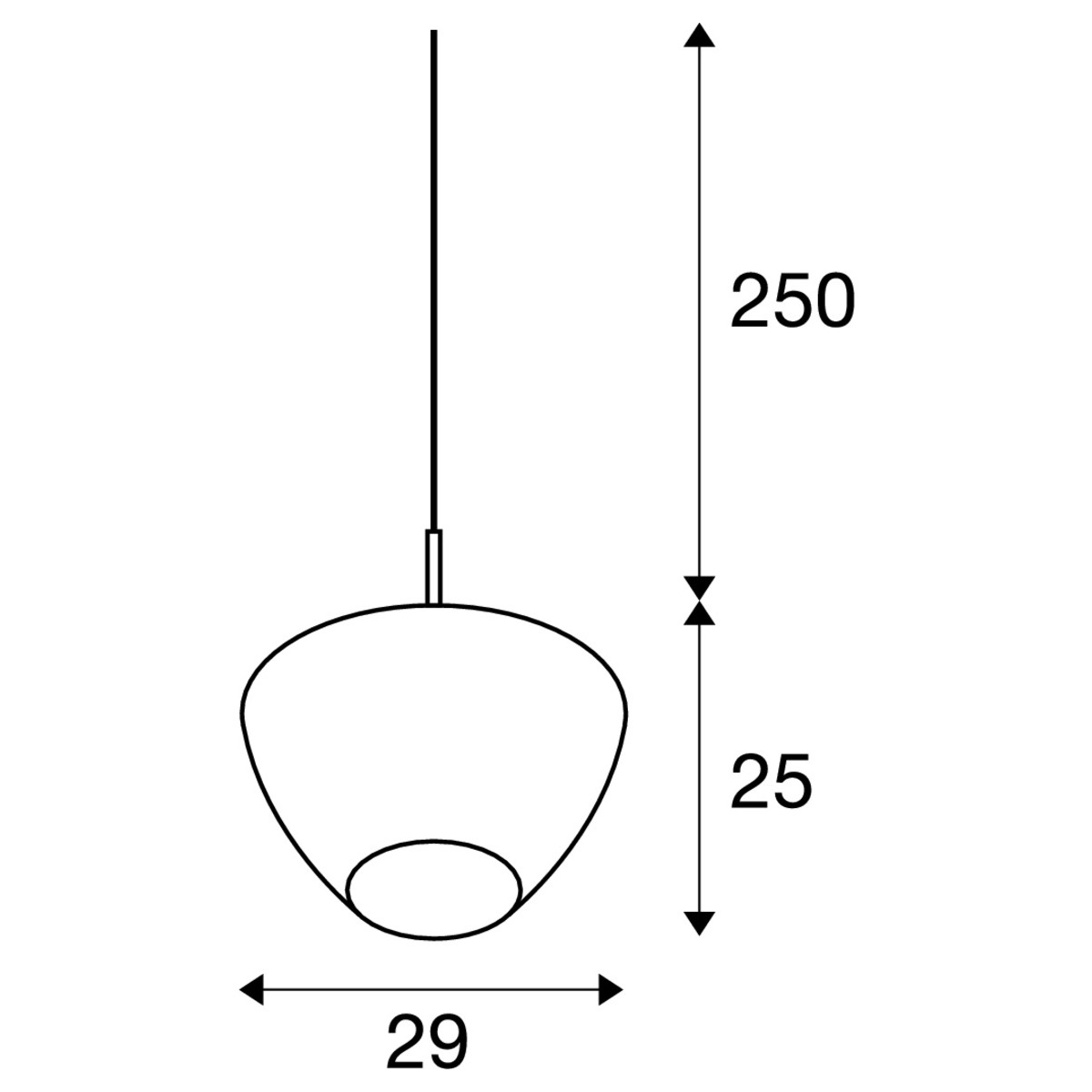 Suspension convexe Pantilo de 29 cm de diamètre