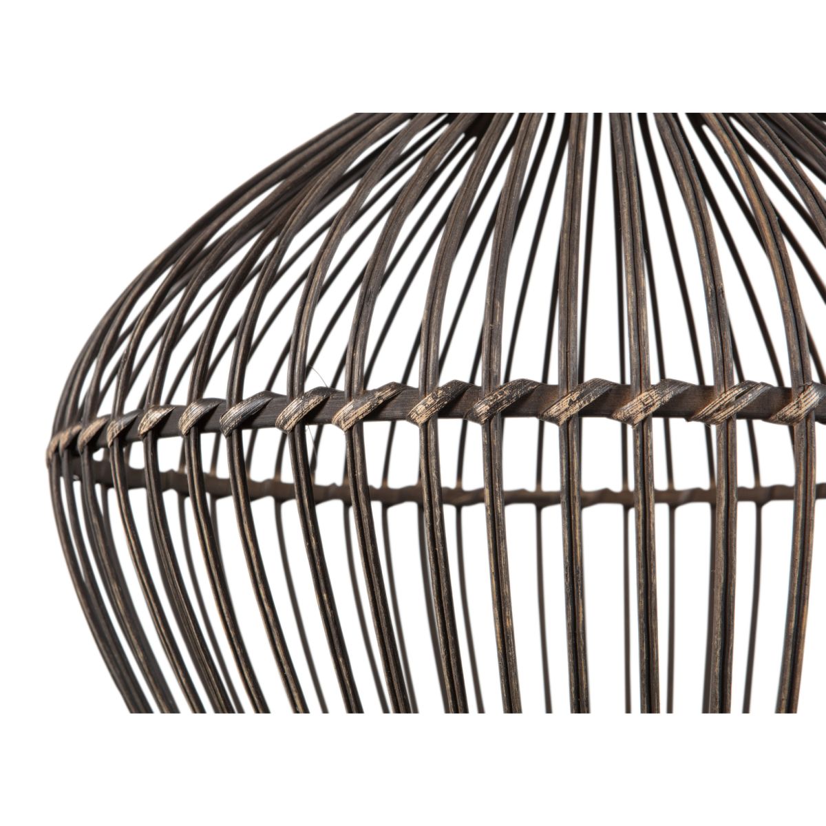 Lampe suspendue Asie Bambou Noir (801152Z) | Nostalux.fr