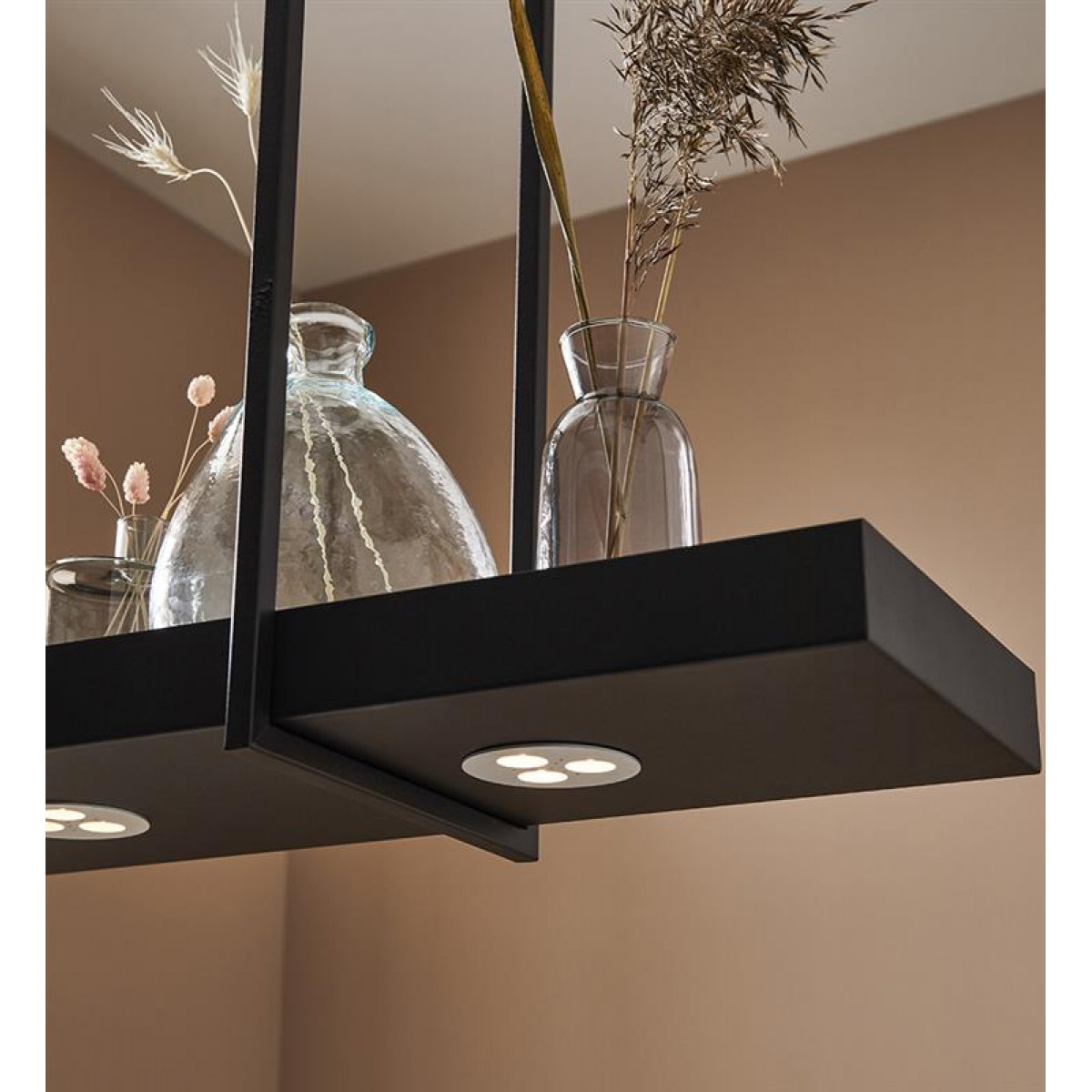 Suspension sur chaîne Tray à 3 lumières avec LED incluses (105780) | Nostalux.fr