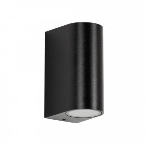 Spot mural Flash, up et downlighter, eclairage mural moderne, pour l'intérieur, marque KS Lighting, haute qualité, petit prix, équipé de 2 x un culot GU10, noir