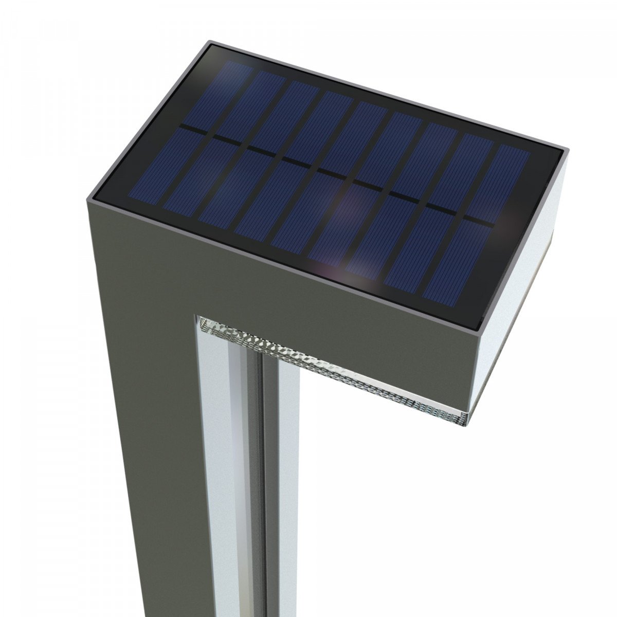 Lampe de jardin solaire moderne rectangulaire de couleur anthracite