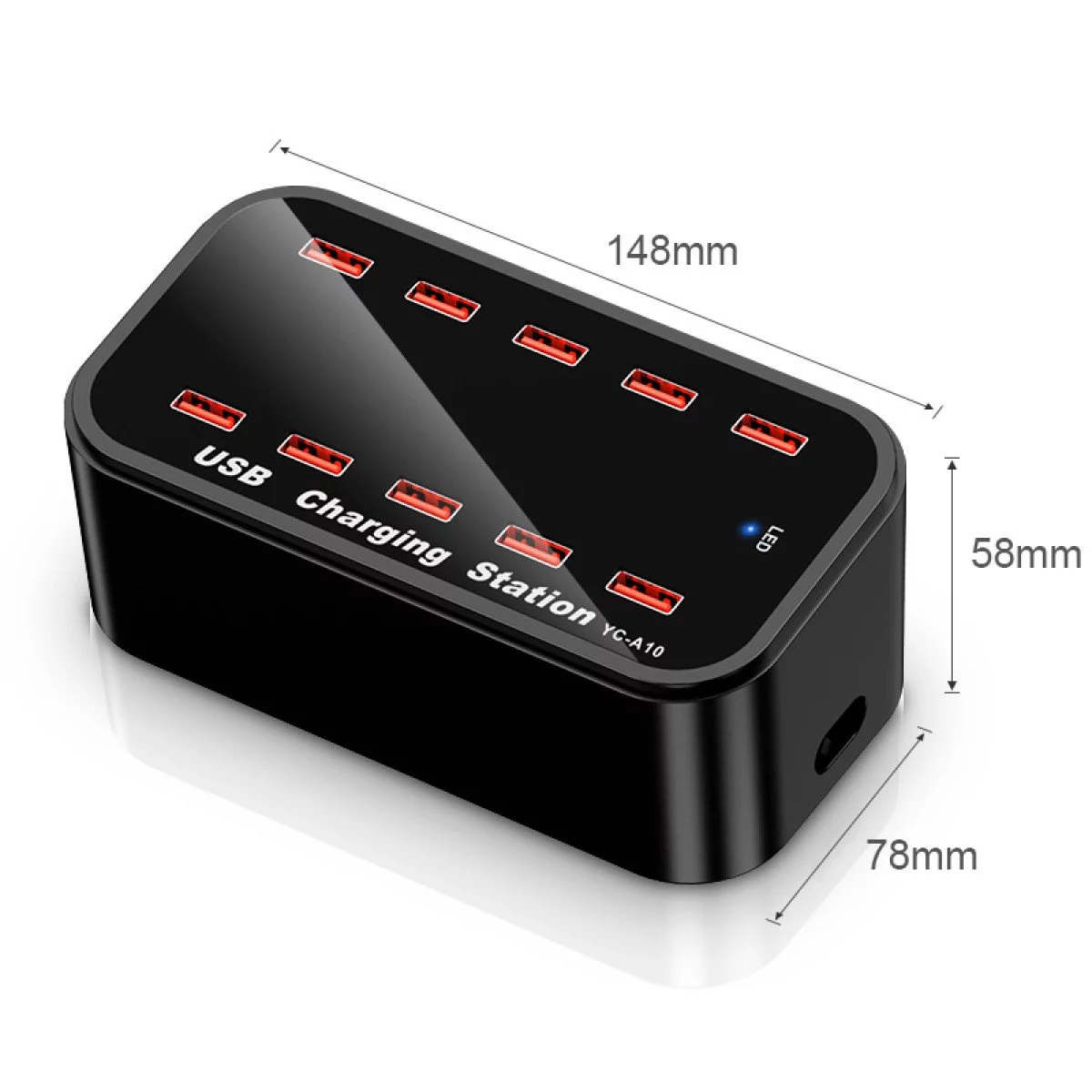 Tonies - Station De Charge USB Pour Toniebox (officielle) - Charge En Déplacement, Câble Avec LED Tête Tonie - Pour Voiture, Camping, Voyage - Blanc