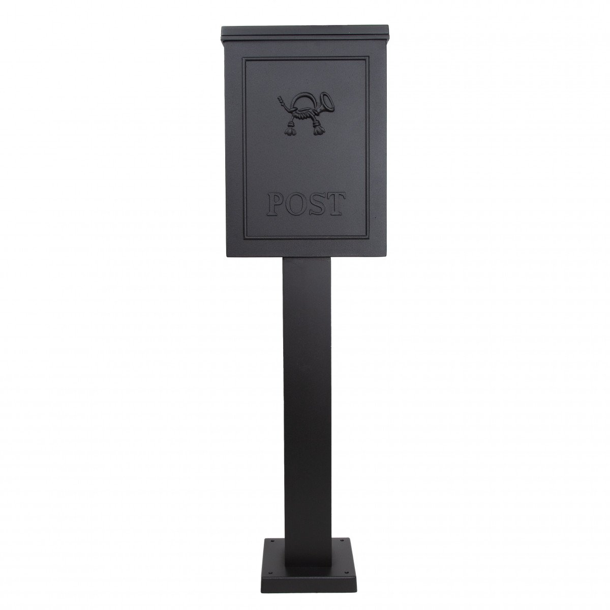 Boîte aux lettres B9A noir mate sur pied