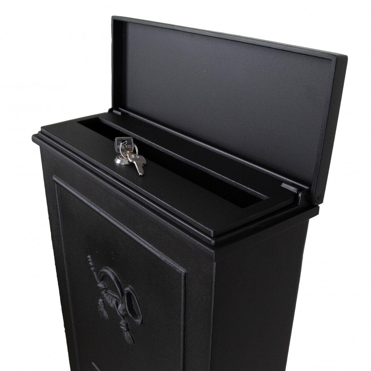Boîte aux lettres B9A noir mate sur pied