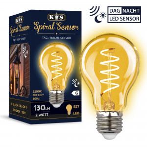 Ampoule goutte E27 LED spiral (5897) avec capteur jour/nuit intégré  Ampoule goutte E27 LED spiral (5897) avec capteur jour/nuit intégré