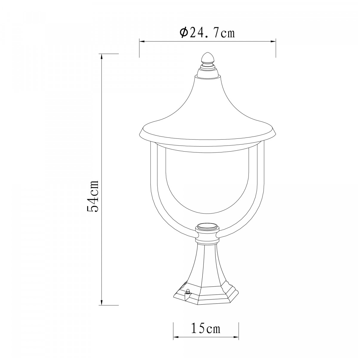 Lampe de jardin sur pied Venetie (5012) (Venise) de KS Lighting