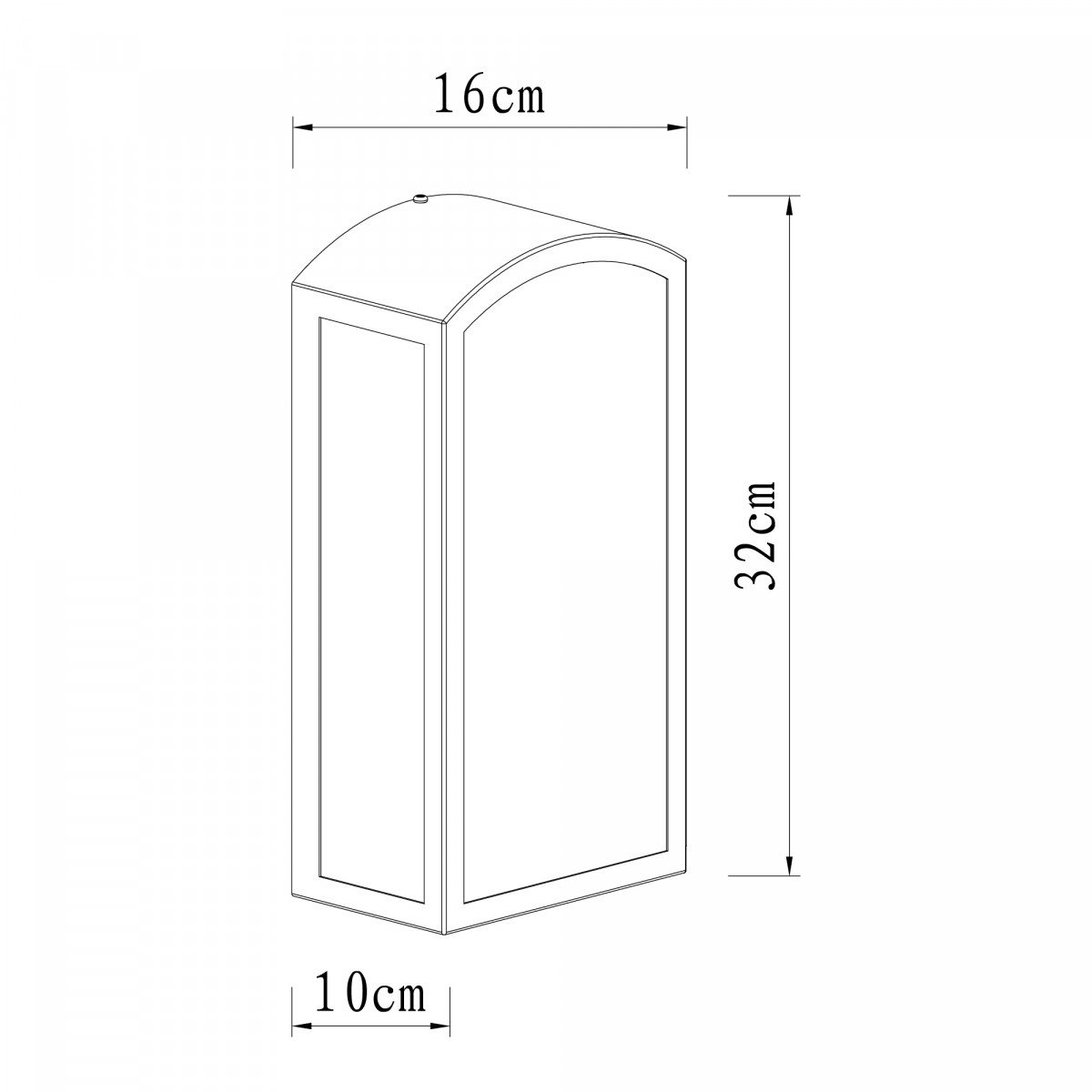 Lampe murale noire d'extérieur avec grande surface de verre clair, épuré, moderne avec un caractère classique, applique de façade, avec arrière plat. 