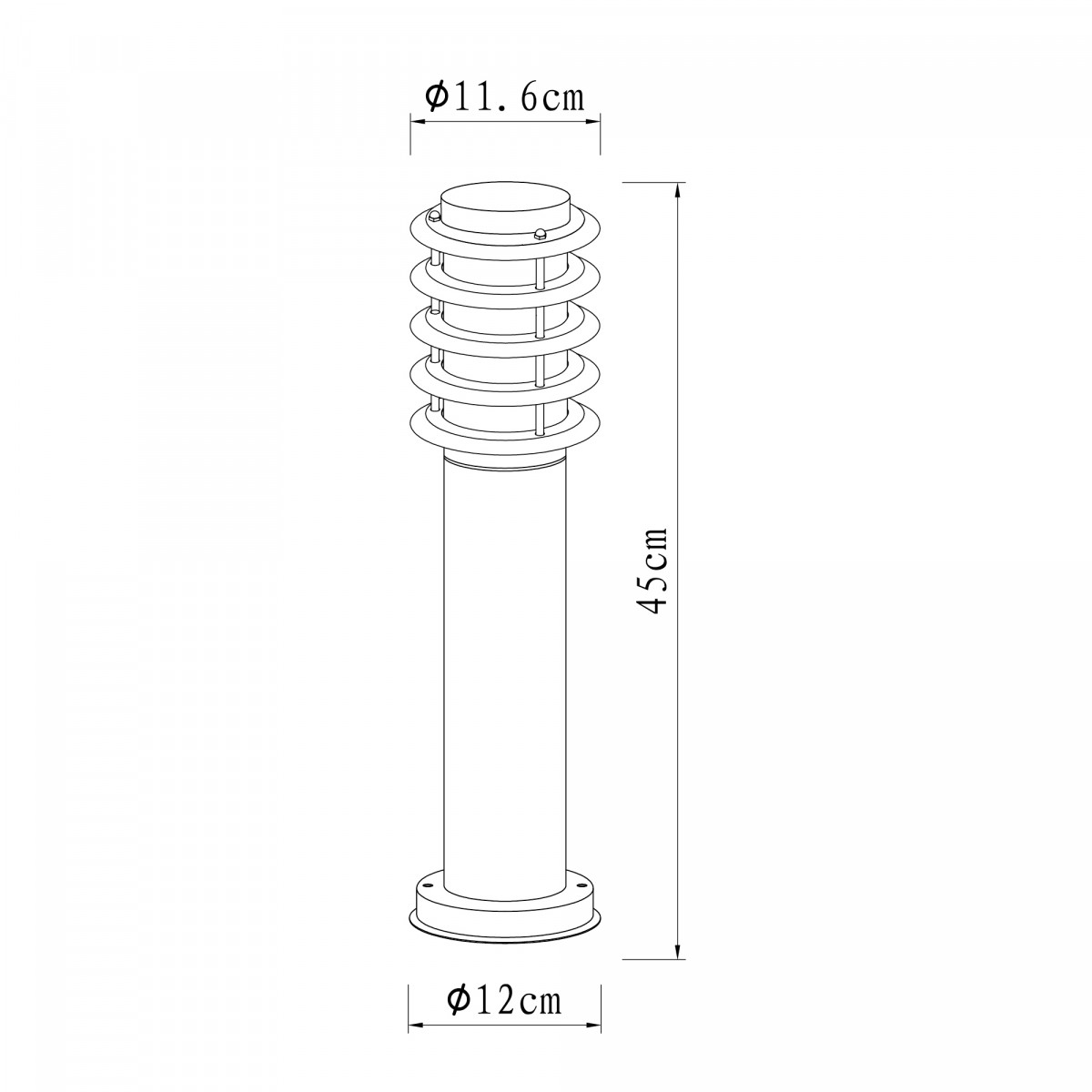 Set de 3 lampes de jardin Soll 3 (3x7038) en acier inoxydable de KS Lighting