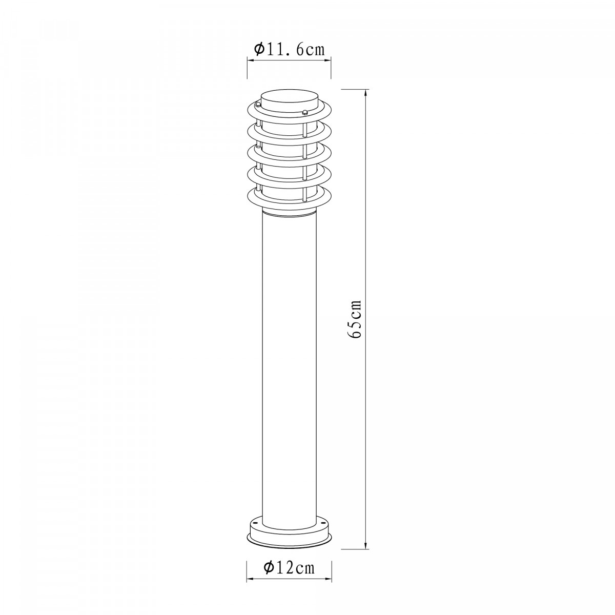 Lampe de jardin sur pied Soll 2 (7039D4) noire de KS Lighting