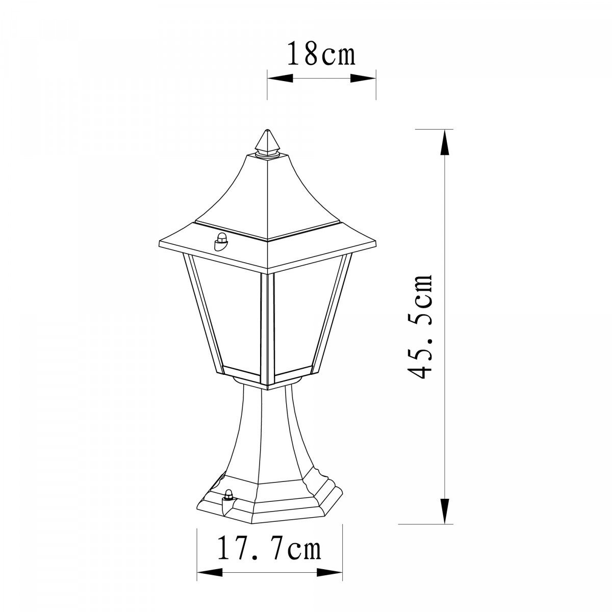 Lampe de jardin sur pied noire Livorno (Livourne) de KS Lighting