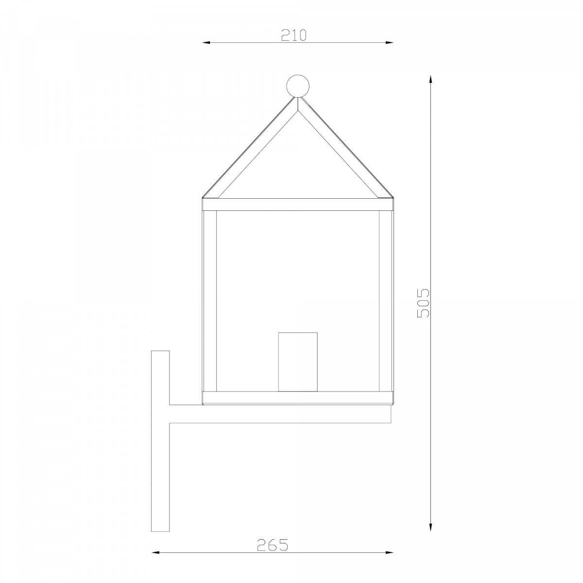 Applique d'extérieur, modèle Maisons, Bloemendaal noire, boîtier noir en acier inoxydable, verre clair, éclairage de façade stylé de la marque KS Lighting