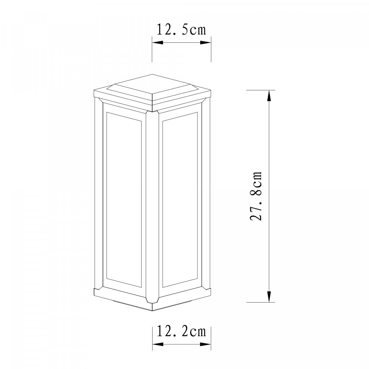 Applique d'extérieur noire en acier inoxydable, avec face arrière plate, réflecteur pour réflecteur pour une belle répartition de la lumière, éclairage extérieur au design moderne