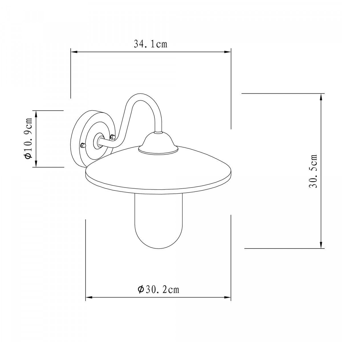 Applique extérieure noire Brig (7327) avec capteur LED jour et nuit 