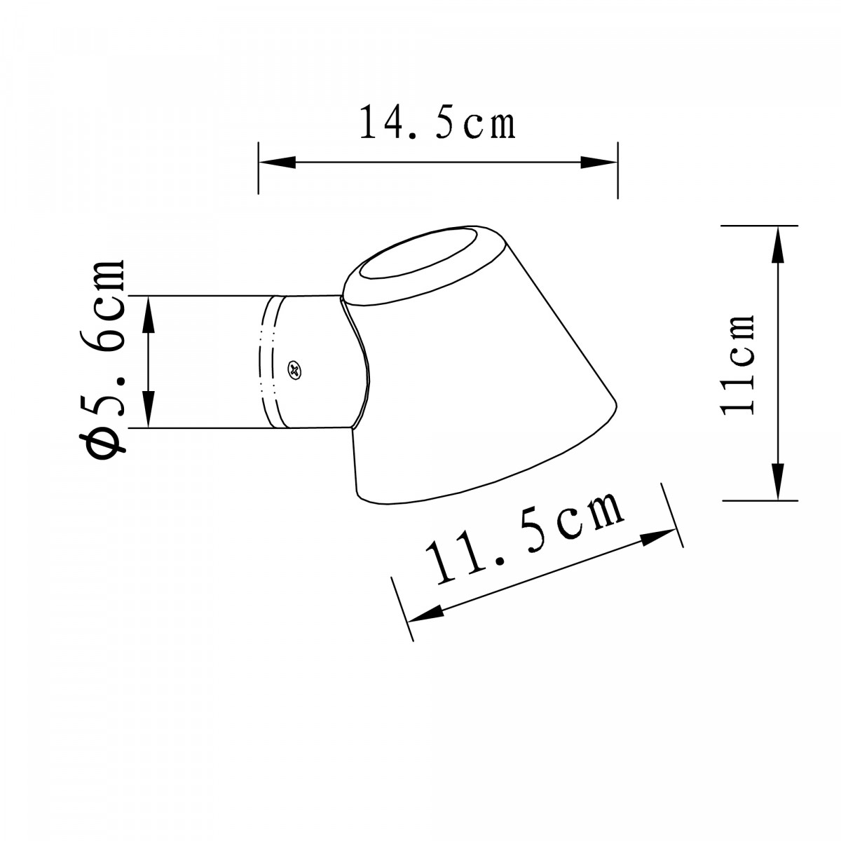 Applique extérieur  Vita Cup Noir Mat GU10