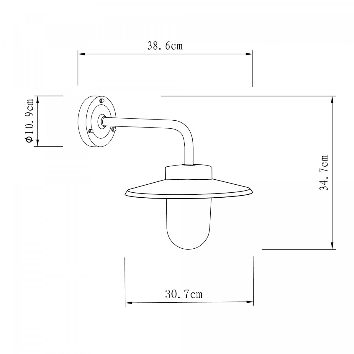 Applique murale pendante d'extérieur, design lampe d'écurie noire retro Vita (7393) de la marque KS Lighting