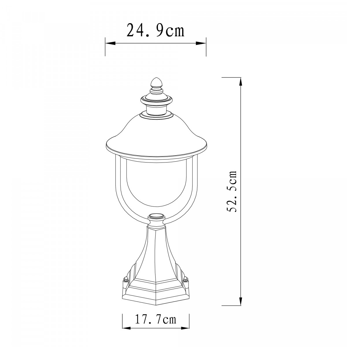 Lampe de jardin sur pied Bologna de KS Lighting classique style campagnard