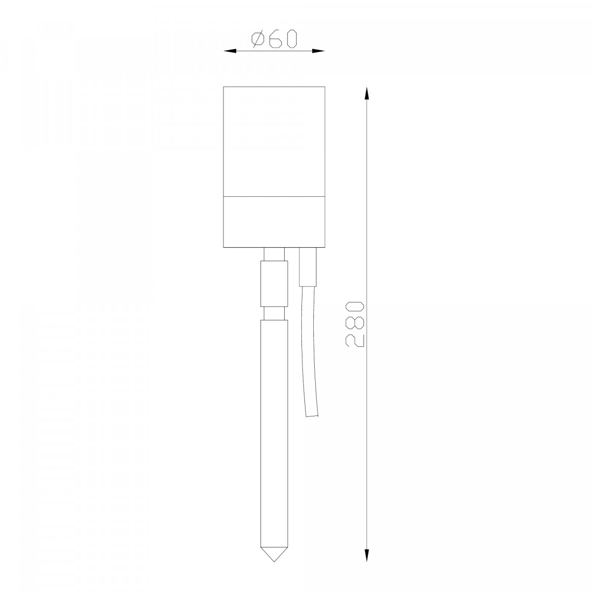 Spot de jardin à piquet (7469dn2) avec ampoule LED PIN et capteur jour/nuit 