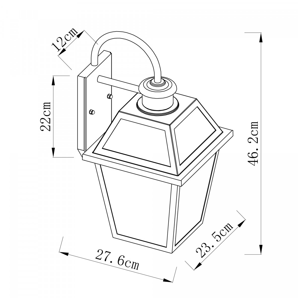 lampe d'extérieur Perth applique murale classique|Nostalux.fr