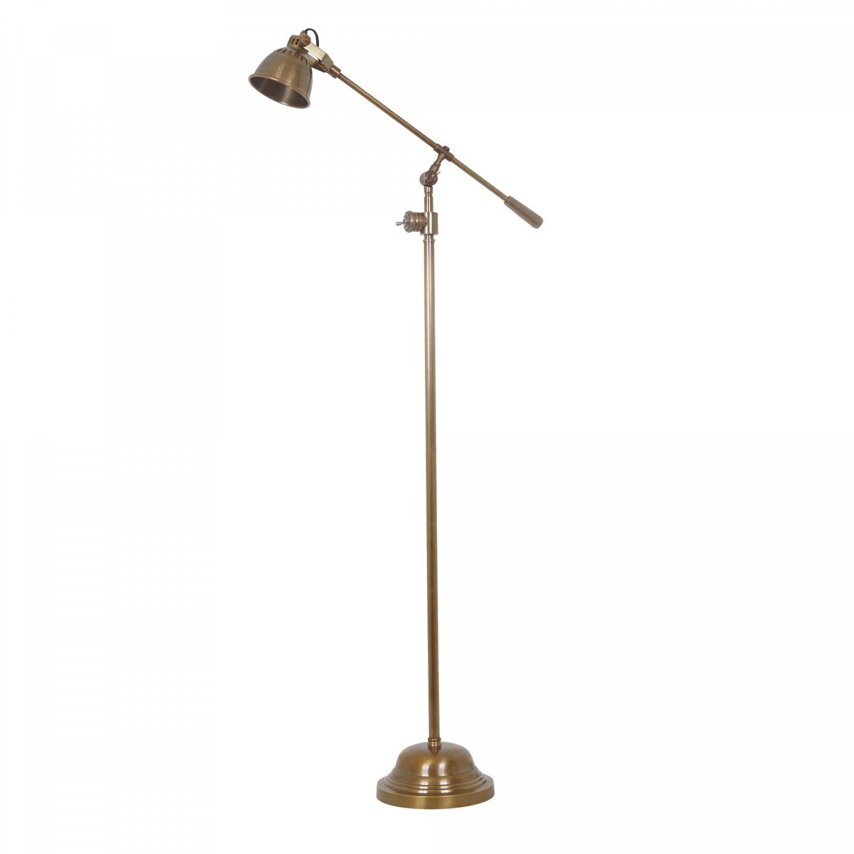 Lampadaire Archer (30750) en laiton vieilli - style industriel et classique | Nostalux.fr