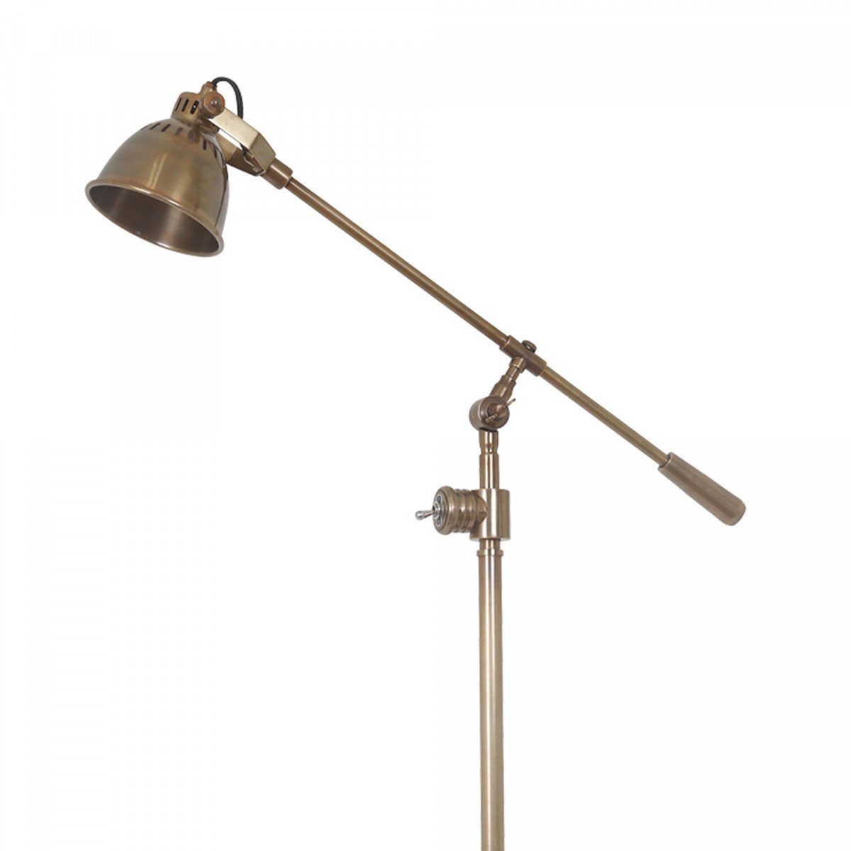 Lampadaire Archer (30750) en laiton vieilli - style industriel et classique | Nostalux.fr