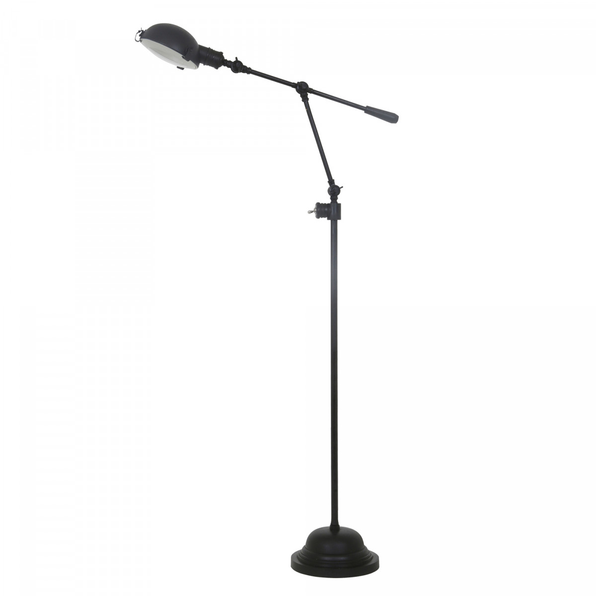 lampadaire design réglable avec interrupteur à bascule, couleur noire