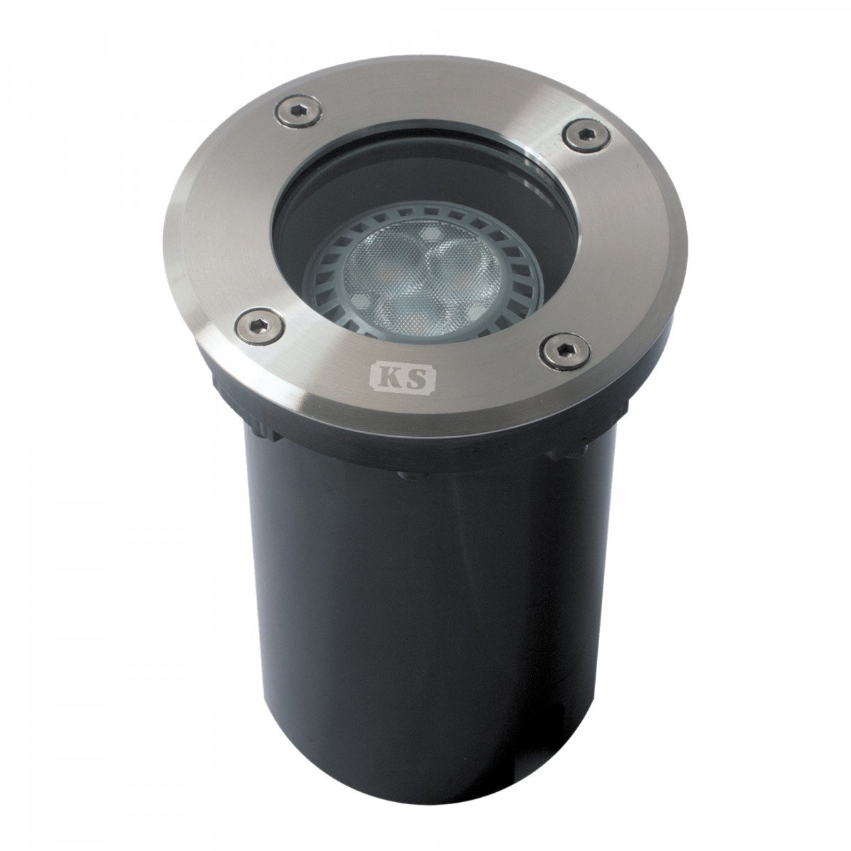 Spot de sol à encastrer (7351dn2) LED Ø11 rond inox culot GU10 avec capteur jour/nuit  