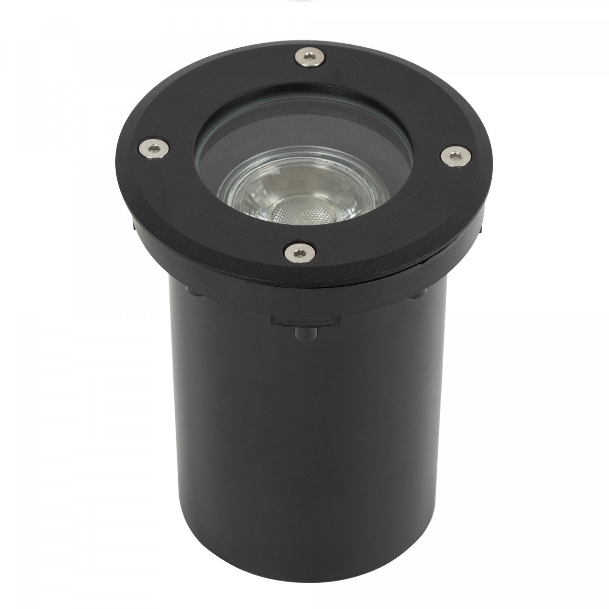 Spot de sol à encastrer (7351dn2) Ø11 rond, noir avec capteur LED jour/nuit  