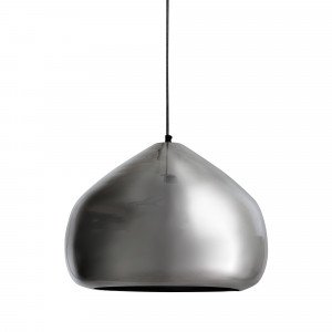 Suspension Alu Shiny Drop aluminium argenté Ø28 cm E27 moderne
