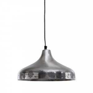 Suspension Alu Shiny Flat L aluminium argenté Ø 28 cm E27 intérieur