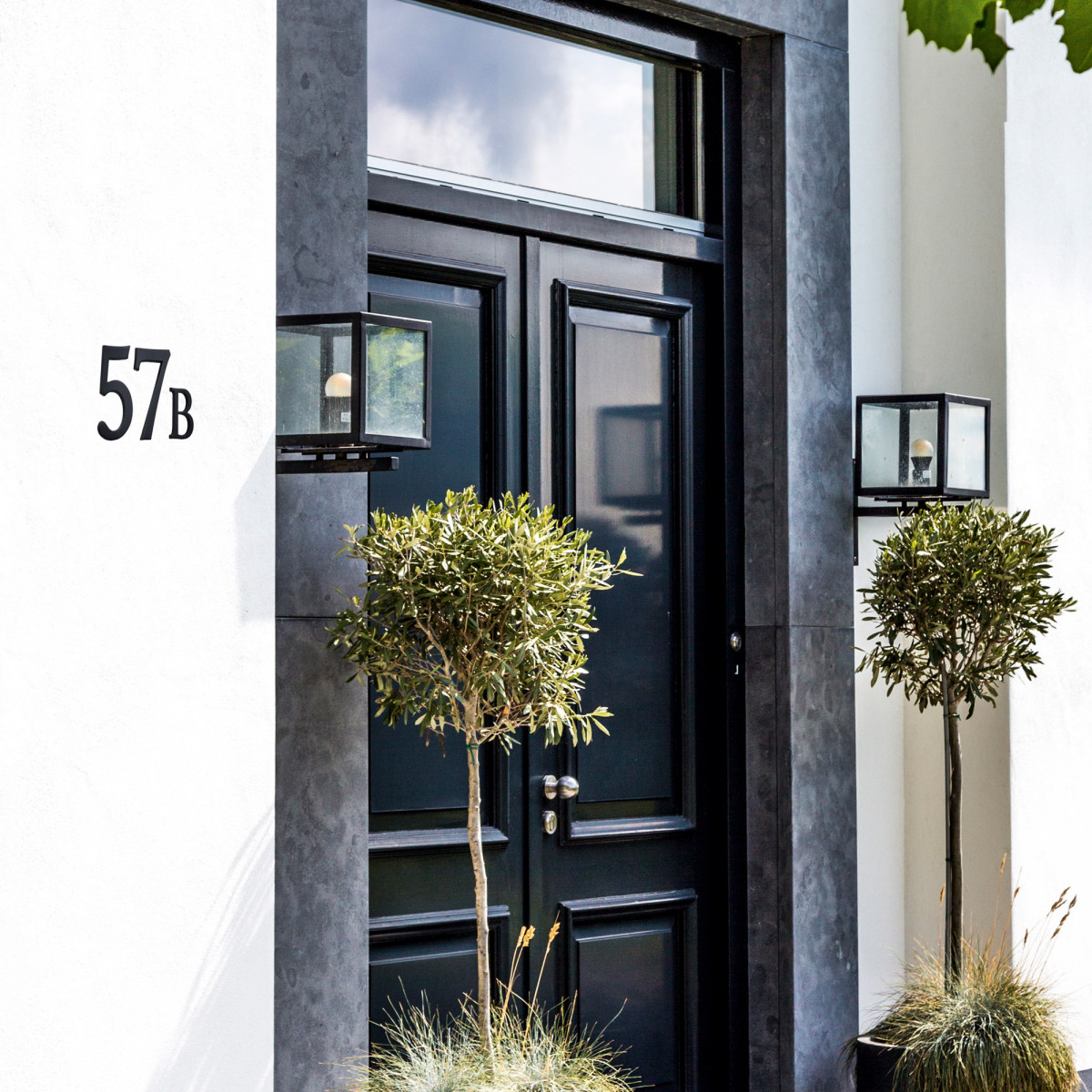 Grand numéro 5 de maison - montage invisible - numéros de maison - Aluminium revêtement galvanisé - 19 cm de hauteur | Nostalux.fr