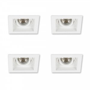 Set de 4 spots Axl encastrables et orientables blancs | Nostalux.fr
