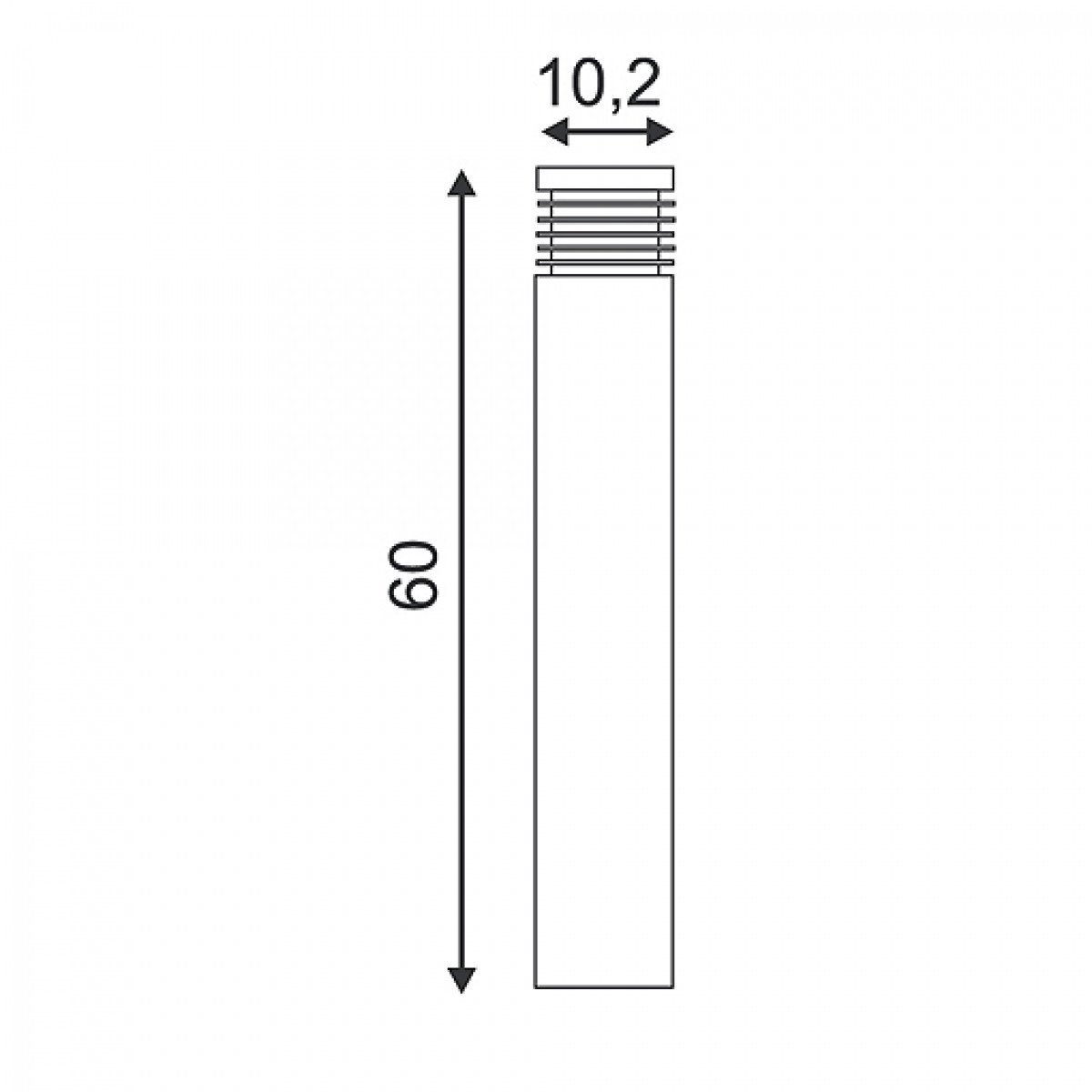 Vap Slim 60 Acier inoxydable brossé 1xe27