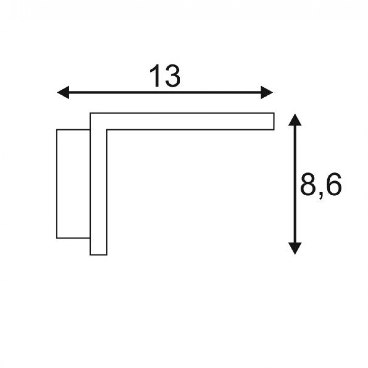 Angolux Wall Blanc 1xled 3000k