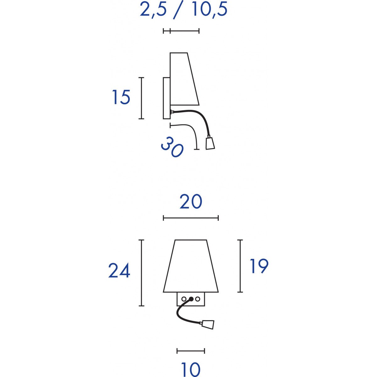 Applique murale +  liseuse Coupa Flexled (149452) Chrome verre satiné G9 LED de SLV|Nostalux.fr