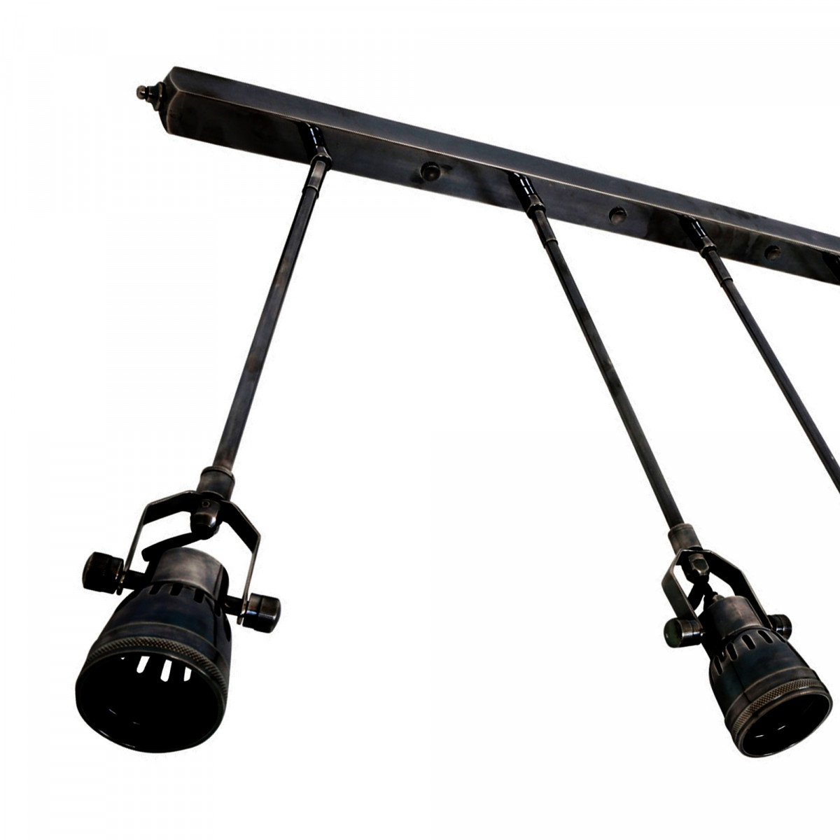 Suspension noir vintage Spider (30683) 6 lumières | Nostalux.fr