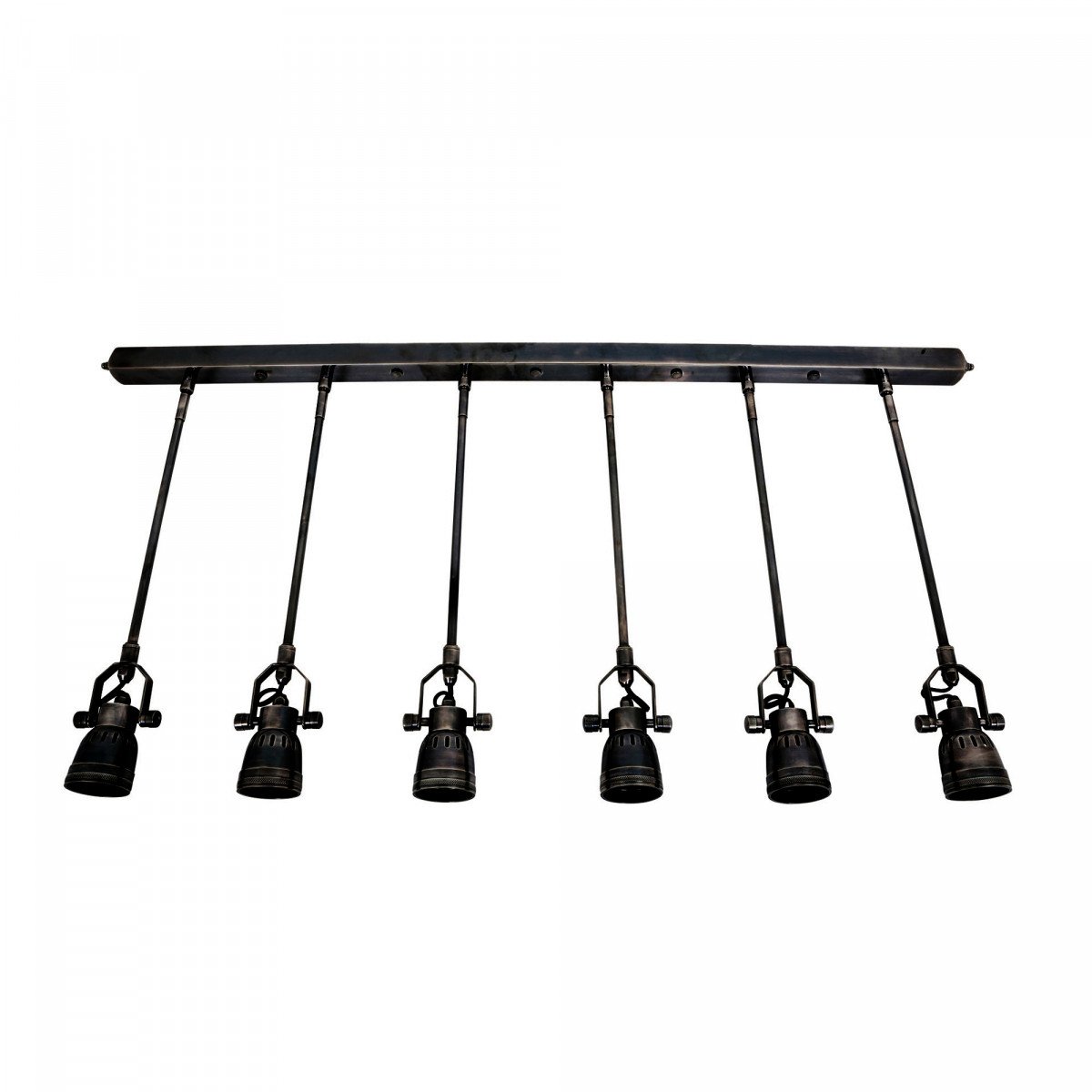 Suspension noir vintage Spider (30683) 6 lumières | Nostalux.fr