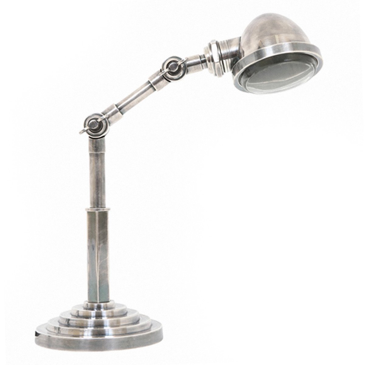 Lampe de bureau Nano (51074) argent vieilli | Nostalux.fr