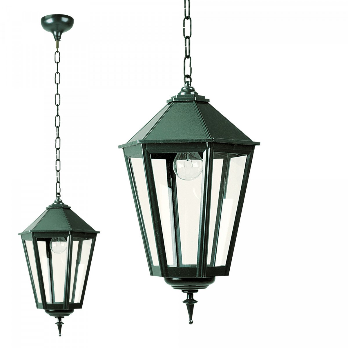 Lampe d'extérieur suspendue à chaîne (1479) modèle K7A 