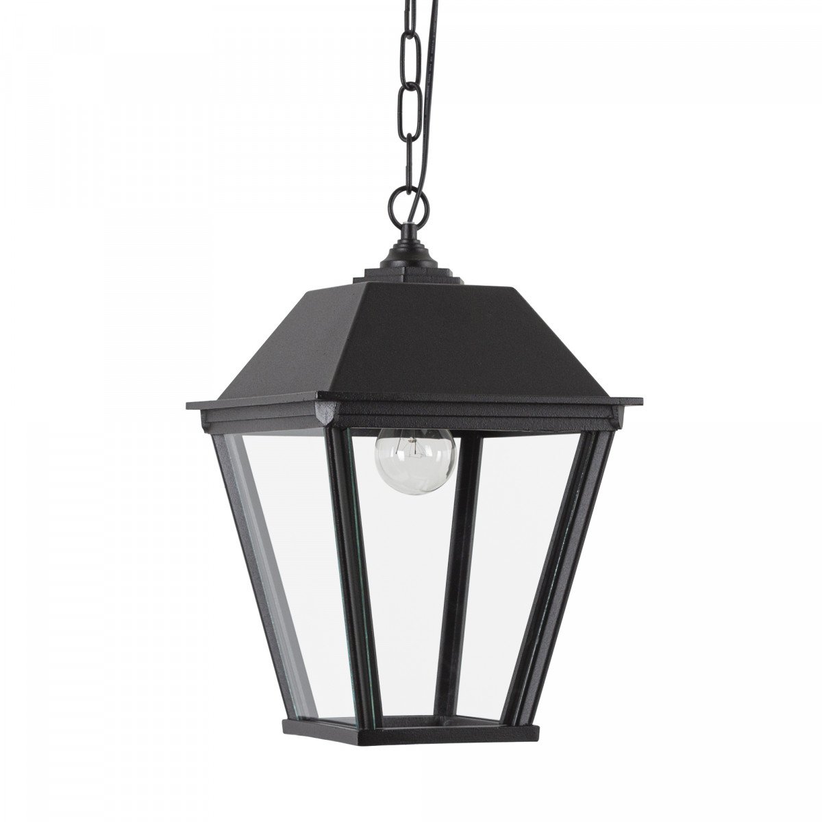 Lampe d'extérieur suspendue à chaîne Delft L lanterne carrée de KS Lichting, fabriquée aux Pays-Bas