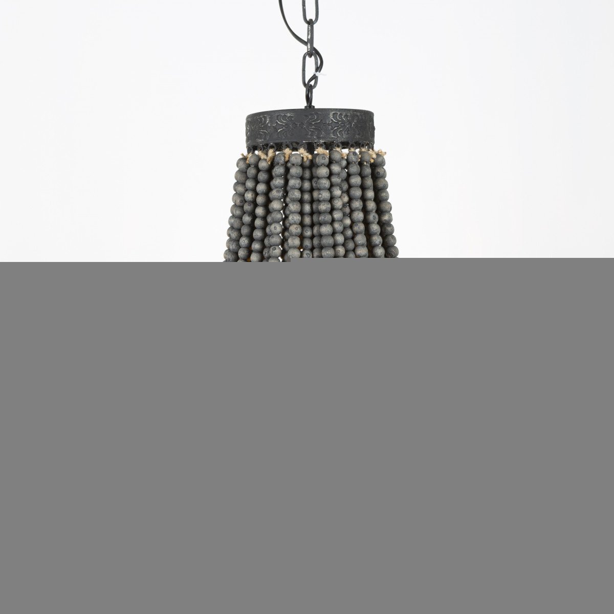 Suspension en perles noire Zion XL 51 cm de Ø - Lustres Nostaluce | Nostalux.fr  
