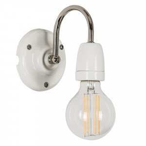 Applique murale, céramique, rétro, Sophie (6813), blanc cassé | Nostalux.fr