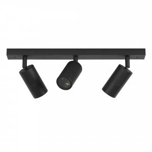 Barre de 3 spots noirs réglables Juno 3 (7651) | Nostalux.fr