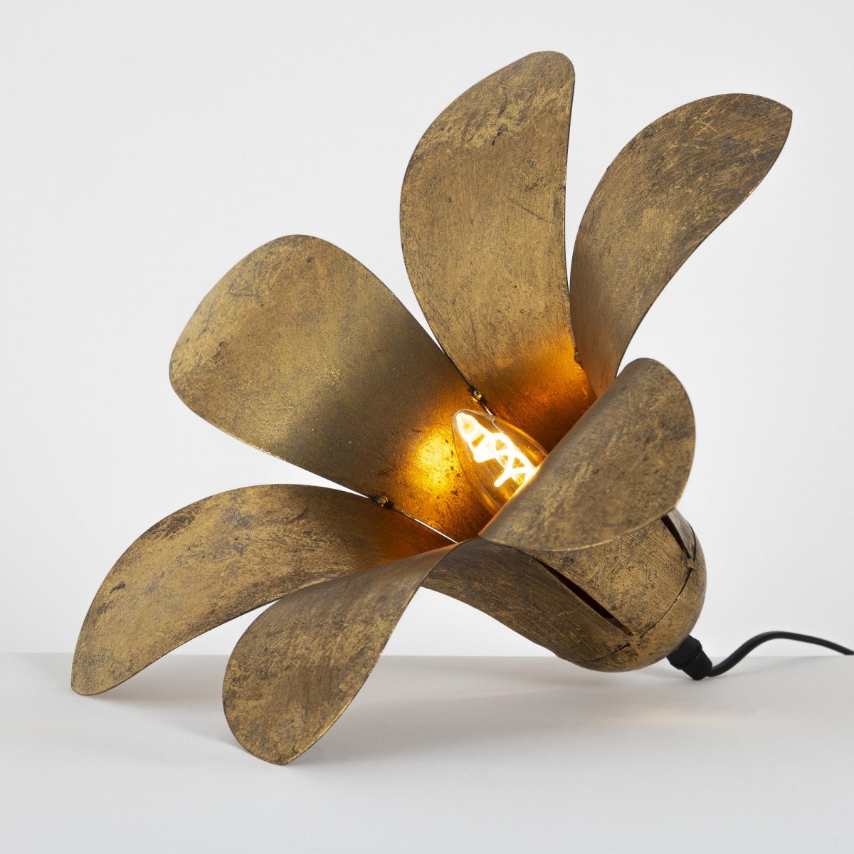 Lampe à poser dorée Dheli (770735) | Nostalux.fr