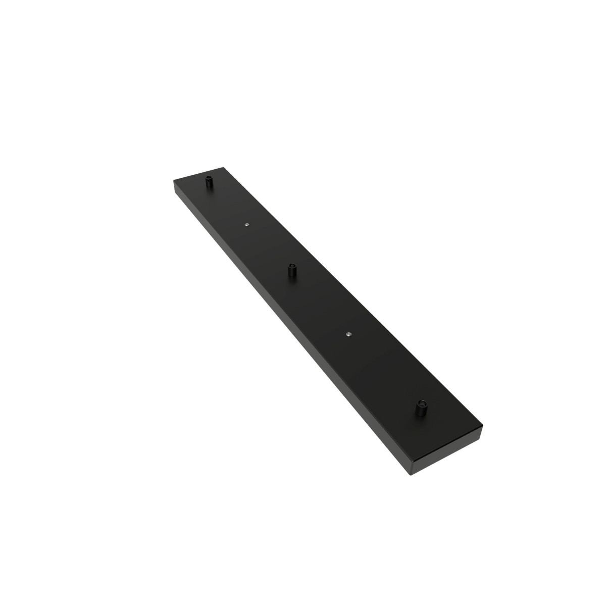 Plaque de plafond rectangulaire noire pour 3 cordons (940102) | Nostalux.fr