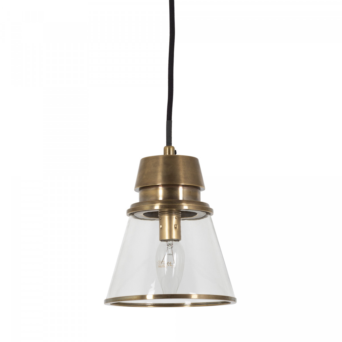 Lampe suspendue Purdy bronze vieilli style industriel | Nostalux.fr