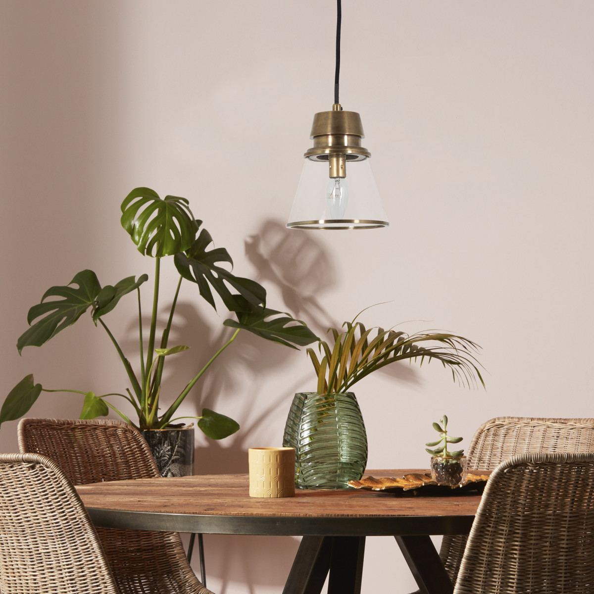Lampe suspendue Purdy bronze vieilli style industriel | Nostalux.fr