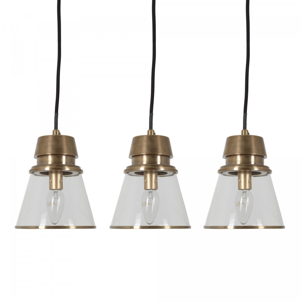 Lampe suspendue Purdy bronze vieilli style industriel | Nostalux.fr